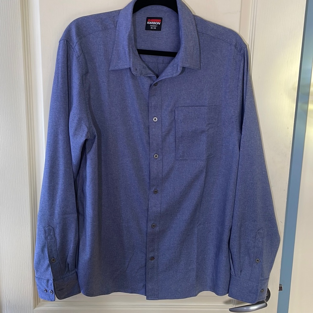 Karbon long sleeve button up dress shirt (M)